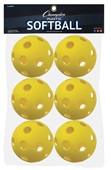 Plastic 12" Yellow Softballs [Set of 6]
